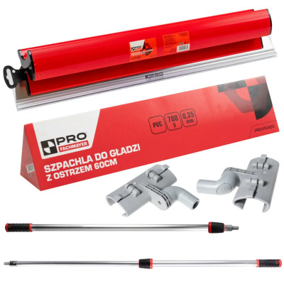 Zestaw do Gładzi PRO: Szpachla Nóż 60cm + Adapter + Kij 1,9m