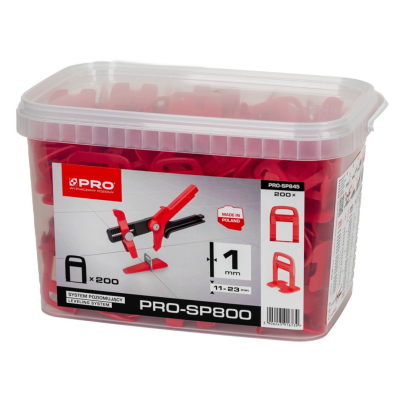 wysokie klipsy do systemu poziomowania płytek 1 mm pro sp800